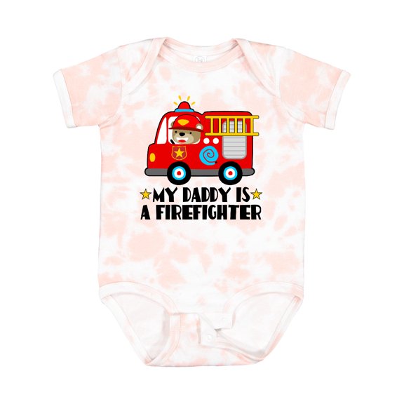 Inktastic Fireman Daddy is a Firefighter Boys or Girls Baby Bodysuit