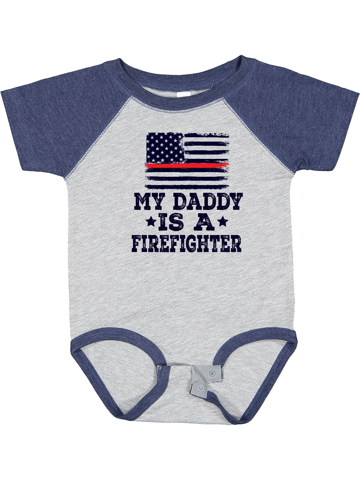 Inktastic Fireman Daddy is a Firefighter Boys or Girls Baby Bodysuit