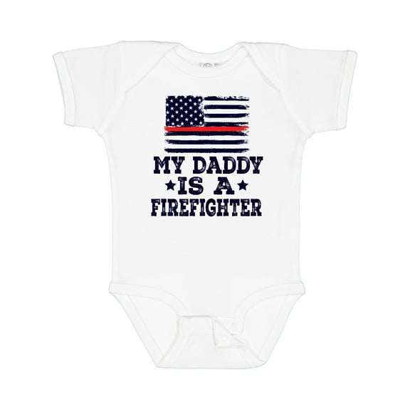 Inktastic Fireman Daddy is a Firefighter Boys or Girls Baby Bodysuit