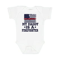 Inktastic Fireman Daddy is a Firefighter Boys or Girls Baby Bodysuit