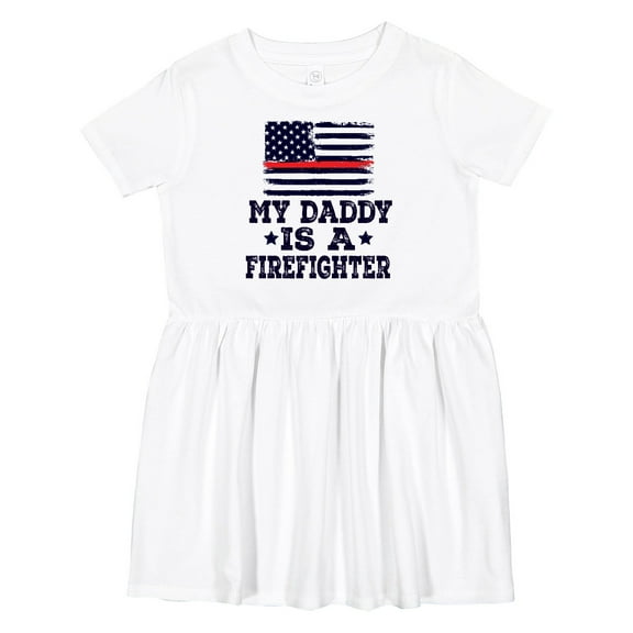 Inktastic Fireman Daddy is a Firefighter Girls Toddler Dress
