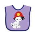 thumbnail image 1 of Inktastic Fireman Dog, Cute Dog, Puppy, Doggo, Dalmatian Boys or Girls Baby Bib, 1 of 4