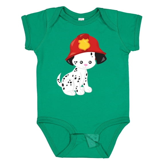 Inktastic Fireman Dog, Cute Dog, Puppy, Doggo, Dalmatian Boys or Girls Baby Bodysuit