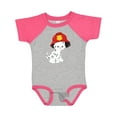 thumbnail image 1 of Inktastic Fireman Dog, Cute Dog, Puppy, Doggo, Dalmatian Boys or Girls Baby Bodysuit, 1 of 5