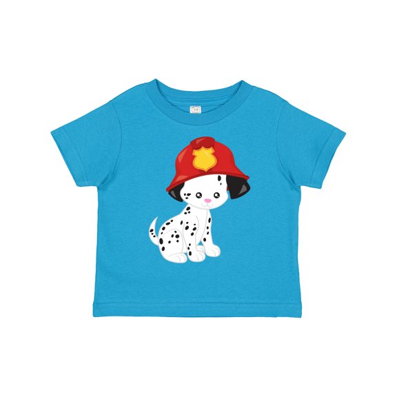 Inktastic Fireman Dog, Cute Dog, Puppy, Doggo, Dalmatian Boys or Girls Toddler T-Shirt