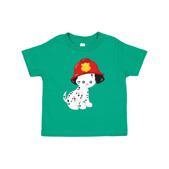 Inktastic Fireman Dog, Cute Dog, Puppy, Doggo, Dalmatian Boys or Girls Toddler T-Shirt