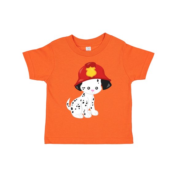 Inktastic Fireman Dog, Cute Dog, Puppy, Doggo, Dalmatian Boys or Girls Toddler T-Shirt
