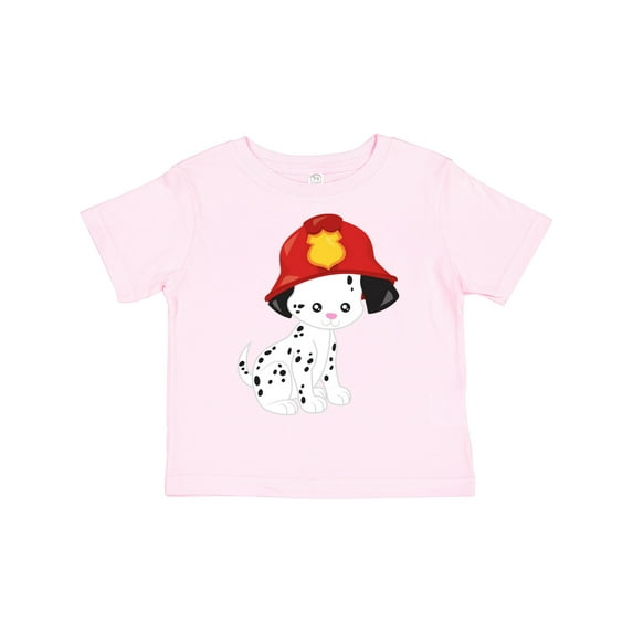 Inktastic Fireman Dog, Cute Dog, Puppy, Doggo, Dalmatian Boys or Girls Toddler T-Shirt