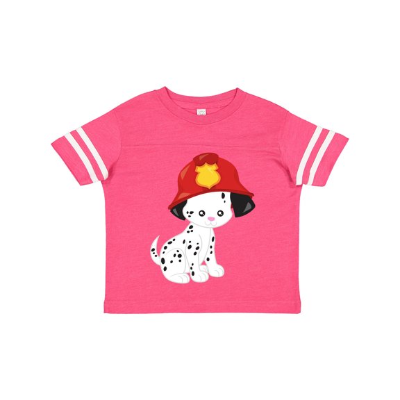 Inktastic Fireman Dog, Cute Dog, Puppy, Doggo, Dalmatian Boys or Girls Toddler T-Shirt
