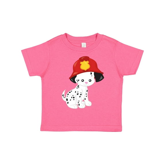 Inktastic Fireman Dog, Cute Dog, Puppy, Doggo, Dalmatian Boys or Girls Toddler T-Shirt