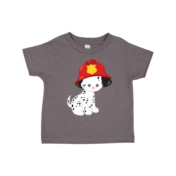 Inktastic Fireman Dog, Cute Dog, Puppy, Doggo, Dalmatian Boys or Girls Toddler T-Shirt