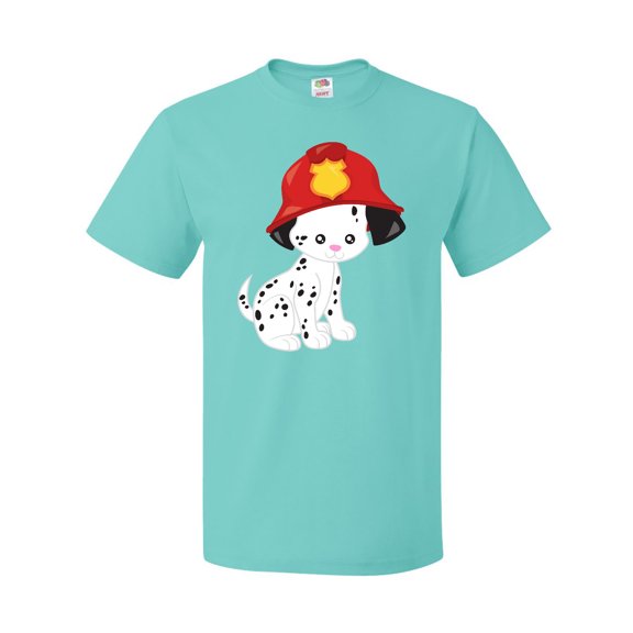 Inktastic Fireman Dog, Dalmatian, Dog With Fireman Helmet T-Shirt