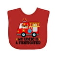 thumbnail image 1 of Inktastic Fireman Uncle is a Firefighter Boys or Girls Baby Bib, 1 of 4