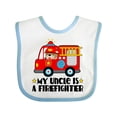 thumbnail image 1 of Inktastic Fireman Uncle is a Firefighter Boys or Girls Baby Bib, 1 of 4