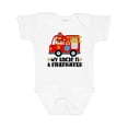 thumbnail image 1 of Inktastic Fireman Uncle is a Firefighter Boys or Girls Baby Bodysuit, 1 of 5