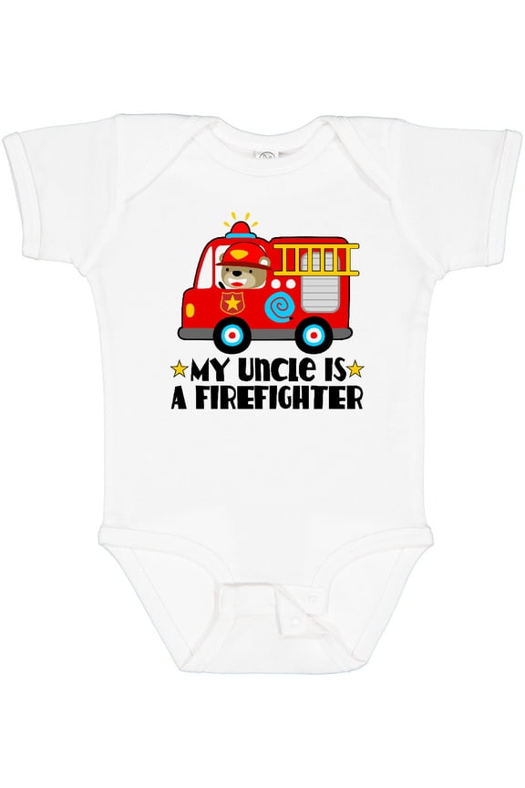 Fireman Uncle is a Firefighter Boys or Girls Baby Bodysuit