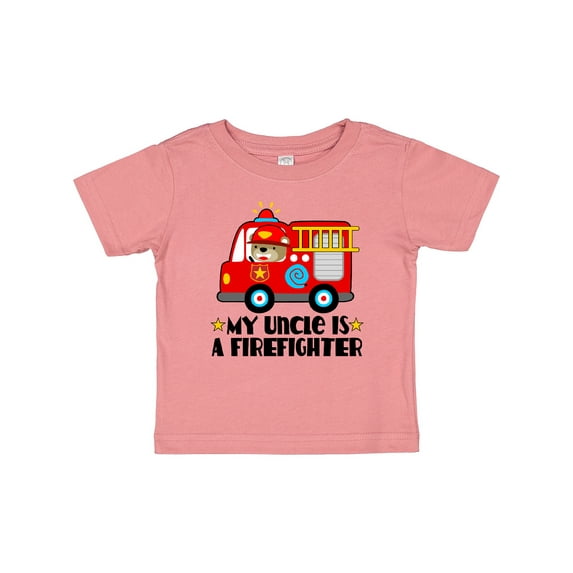 Inktastic Fireman Uncle is a Firefighter Boys or Girls Baby T-Shirt