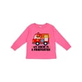 thumbnail image 1 of Inktastic Fireman Uncle is a Firefighter Boys or Girls Long Sleeve Toddler T-Shirt, 1 of 5