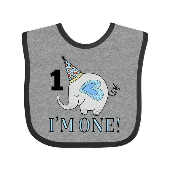 Inktastic First Birthday 1 Year Old Boy Boys or Girls Baby Bib