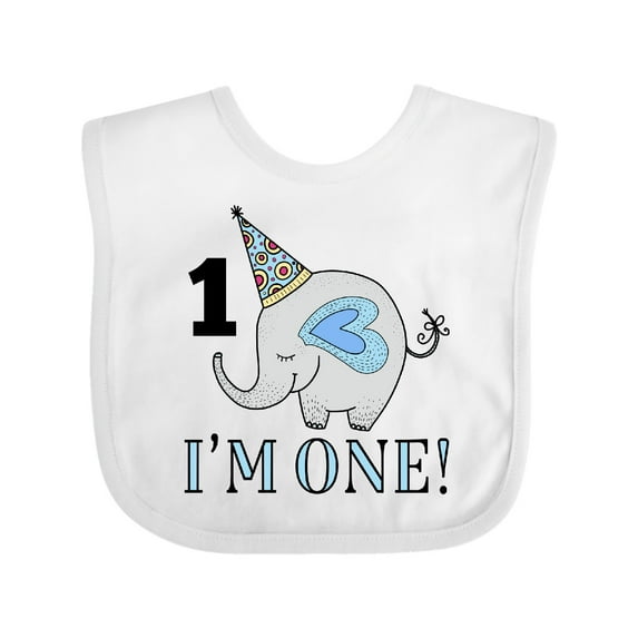 Inktastic First Birthday 1 Year Old Boy Boys or Girls Baby Bib