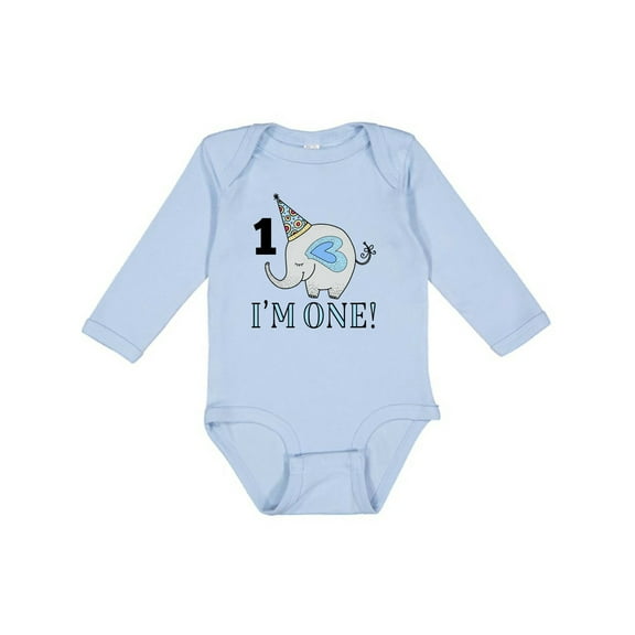 Inktastic First Birthday 1 Year Old Boy Boys or Girls Long Sleeve Baby Bodysuit