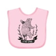 thumbnail image 1 of Inktastic First Birthday 1 Year Old Boys Bear Boys or Girls Baby Bib, 1 of 4