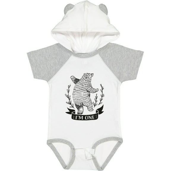 Inktastic First Birthday 1 Year Old Boys Bear Boys or Girls Baby Bodysuit