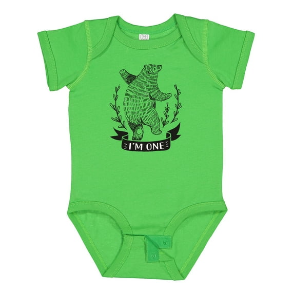 Inktastic First Birthday 1 Year Old Boys Bear Boys or Girls Baby Bodysuit