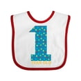 thumbnail image 1 of Inktastic First Birthday-1 Year Old Boys or Girls Baby Bib, 1 of 4