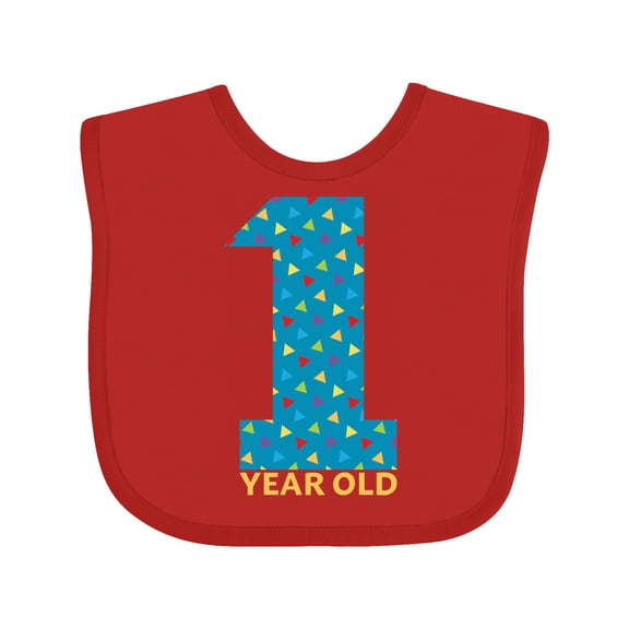 Inktastic First Birthday-1 Year Old Boys or Girls Baby Bib