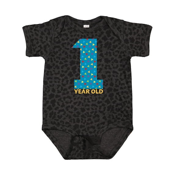 Inktastic First Birthday-1 Year Old Boys or Girls Baby Bodysuit