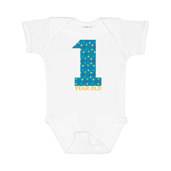 Inktastic First Birthday-1 Year Old Boys or Girls Baby Bodysuit
