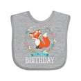 thumbnail image 1 of Inktastic First Birthday 1 Year Old Girl Fox Girls Baby Bib, 1 of 4