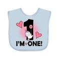 thumbnail image 1 of Inktastic First Birthday 1 Year Old Girl Unicorn Girls Baby Bib, 1 of 4