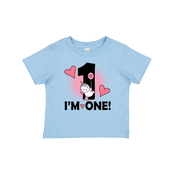 Inktastic First Birthday 1 Year Old Girl Unicorn Girls Baby T-Shirt