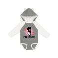 thumbnail image 1 of Inktastic First Birthday 1 Year Old Girl Unicorn Girls Long Sleeve Baby Bodysuit, 1 of 5