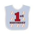 thumbnail image 1 of Inktastic First Birthday Baseball Boys Baby Bib, 1 of 4