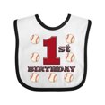 thumbnail image 1 of Inktastic First Birthday Baseball Boys Baby Bib, 1 of 4
