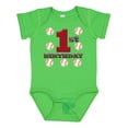 thumbnail image 1 of Inktastic First Birthday Baseball Boys Baby Bodysuit, 1 of 5