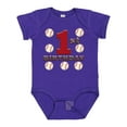 thumbnail image 1 of Inktastic First Birthday Baseball Boys Baby Bodysuit, 1 of 5