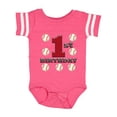 thumbnail image 1 of Inktastic First Birthday Baseball Boys Baby Bodysuit, 1 of 5