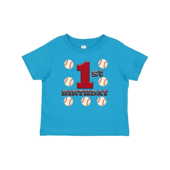 Inktastic First Birthday Baseball Boys Baby T-Shirt