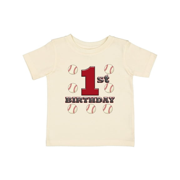 Inktastic First Birthday Baseball Boys Baby T-Shirt