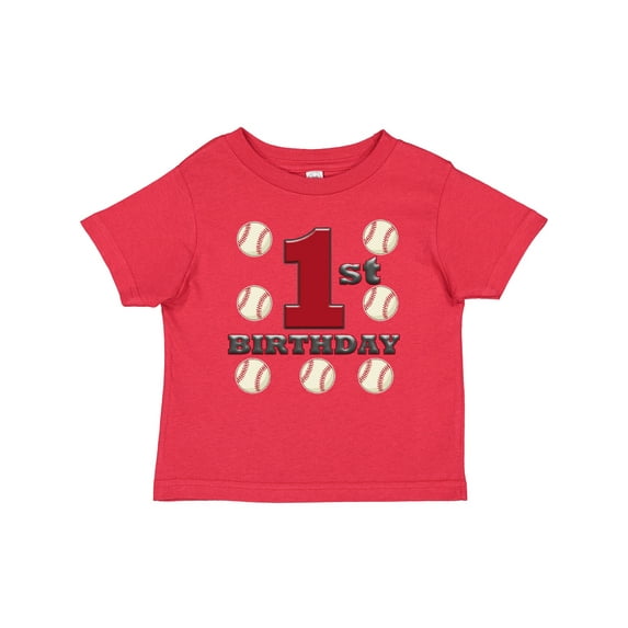 Inktastic First Birthday Baseball Boys Baby T-Shirt