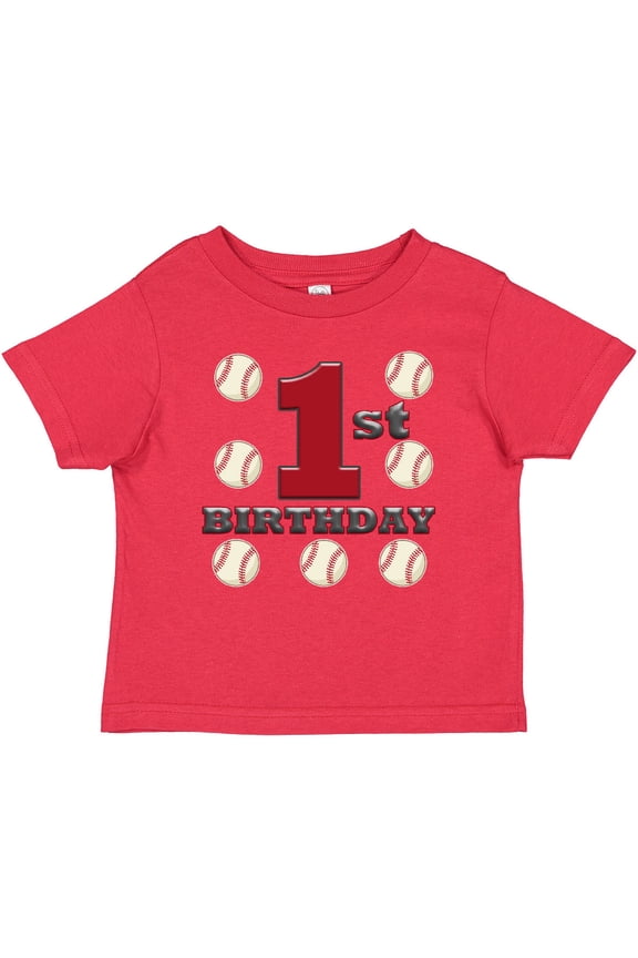First Birthday Baseball Boys Baby T-Shirt