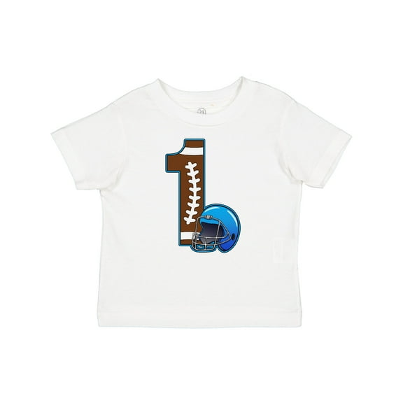 Inktastic First Birthday Blue Football Helmet Boys or Girls Baby T-Shirt
