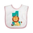 thumbnail image 1 of Inktastic First Birthday Boy Lion 1 Year Old Boys or Girls Baby Bib, 1 of 4