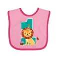 thumbnail image 1 of Inktastic First Birthday Boy Lion 1 Year Old Boys or Girls Baby Bib, 1 of 4