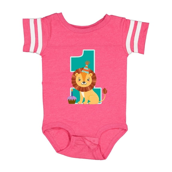Inktastic First Birthday Boy Lion 1 Year Old Boys or Girls Baby Bodysuit