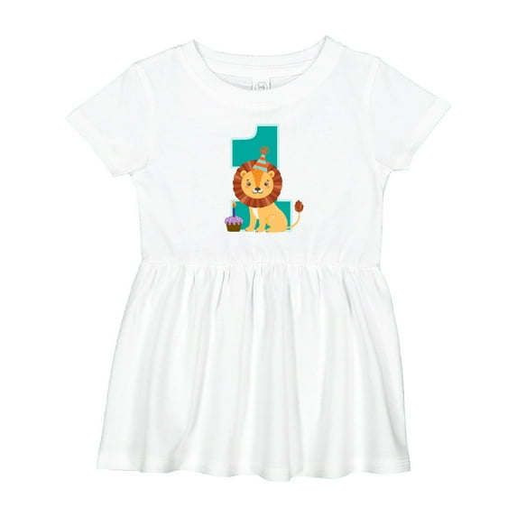 Inktastic First Birthday Boy Lion 1 Year Old Girls Baby Dress